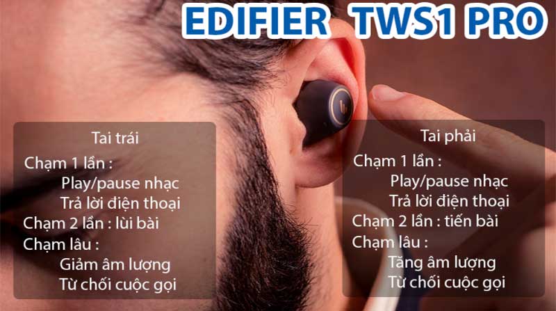 Tai nghe Bluetooth Edifier TWS1 Pro - Hàng chính hãng