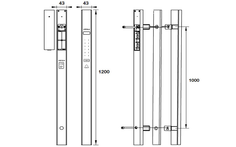 Tay nắm thông minh Hafele EH6000 912.05.851 - Hàng chính hãng