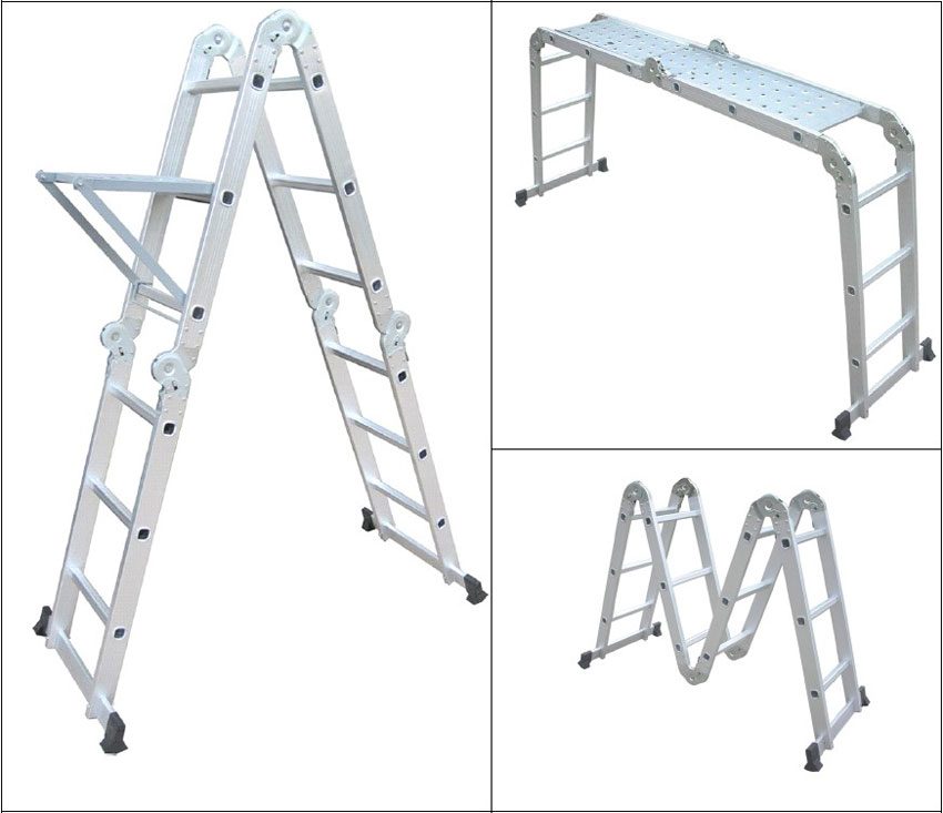 Thang nhôm gấp gọn đa năng Ameca AMC-203 CÓ THỂ SỬ DỤNG Ở NHIỀU TƯ THẾ