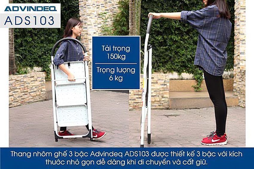 Thang ghế 3 bậc Advindeq ADS-103 - Hàng chính hãng