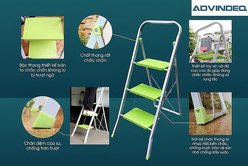 Thang ghế 3 bậc Advindeq ADS-403 - Hàng chính hãng