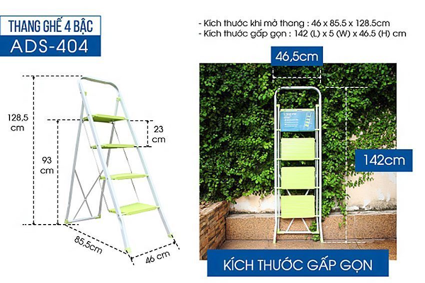 Thang ghế 4 bậc Advindeq ADS-404