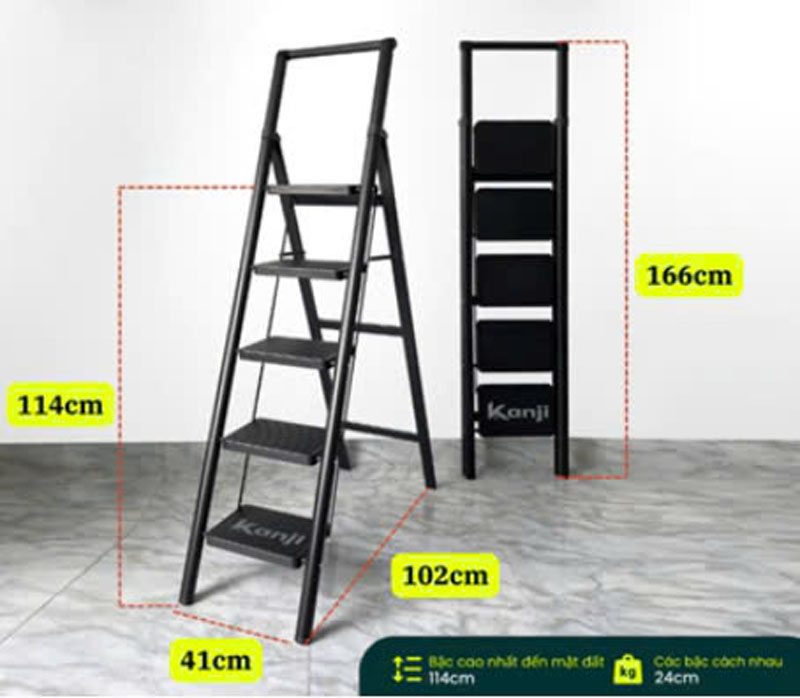 Thang ghế gấp gọn thông minh 5 bậc FujiHome SL105B - Hàng chính hãng