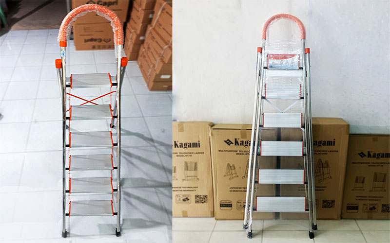 Thang nhôm ghế tay vịn Kagami WK-SS206 - Hàng chính hãng