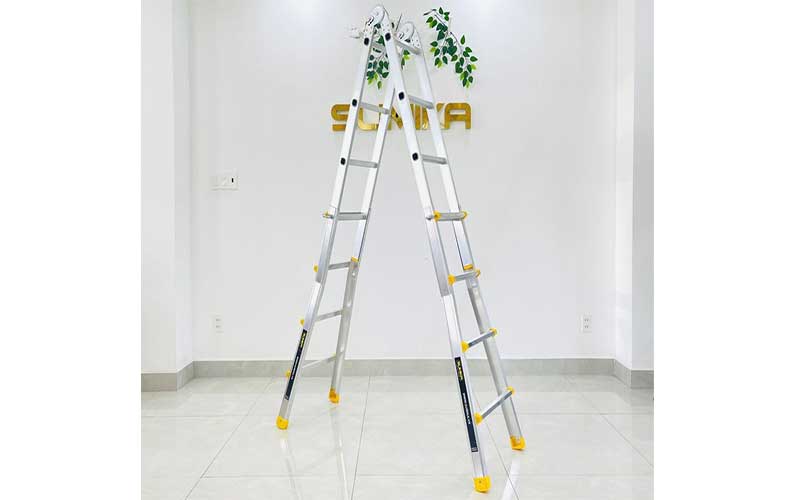 Thang nhôm chữ A rút lồng Sumika SKM404A - Hàng chính hãng