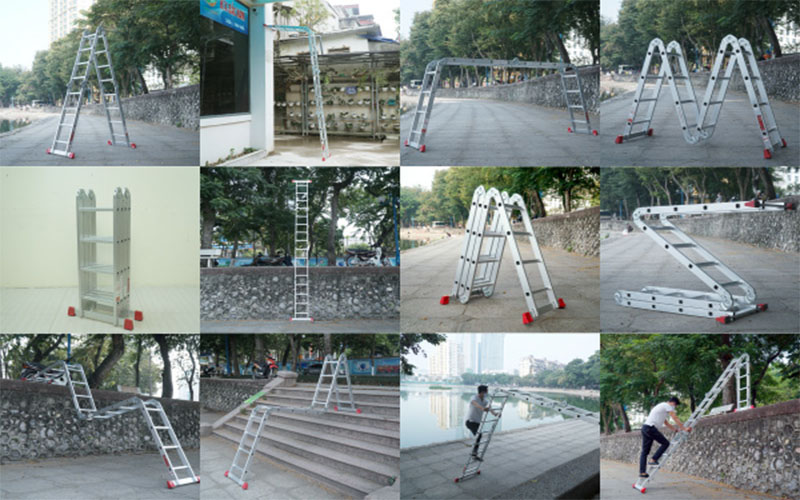 Thang nhôm gấp 4 đoạn Fujihome ML104N - Hàng chính hãng