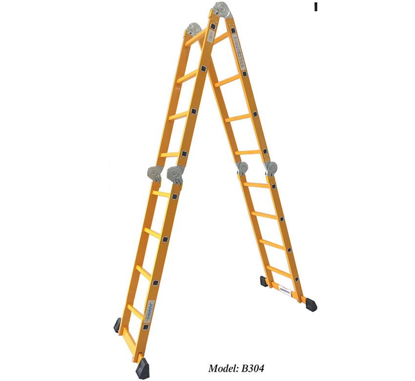 Thang nhôm gấp 4 đoạn Jumbo B304 - Hàng chính hãng