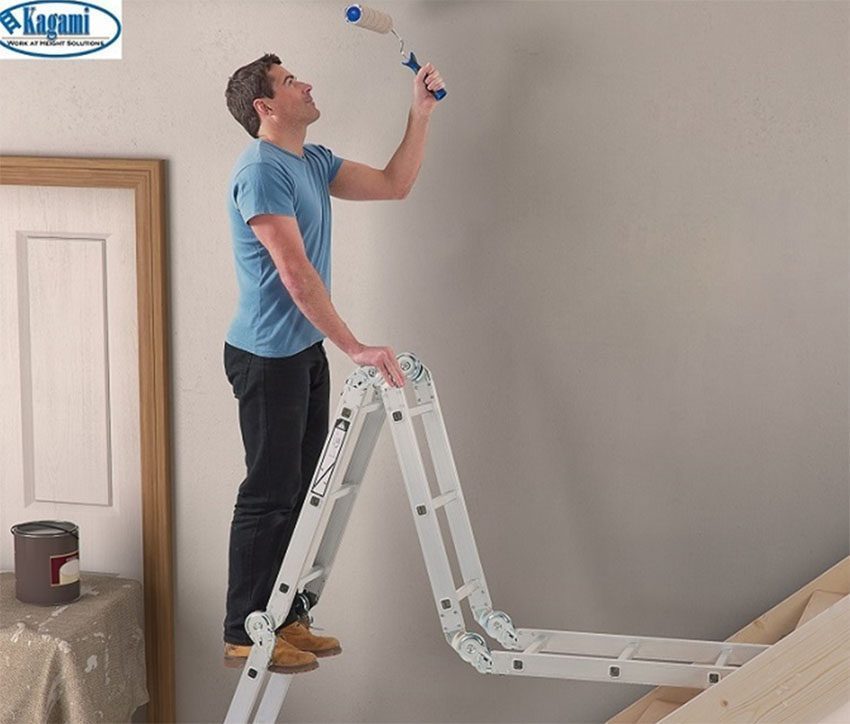 Thang nhôm gấp 4 đoạn Kagami KT-37M - Hàng chính hãng