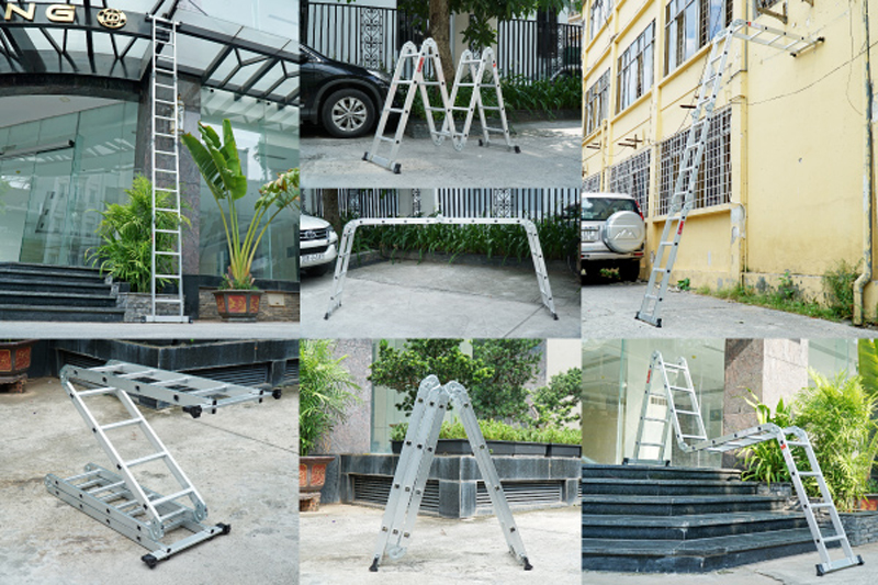 Thang có thể xếp thành nhiều dạng khác nhau như  A, I, M, L, U, rất đa năng và tiện ích.