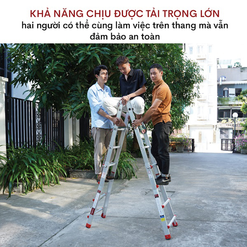 Thang nhôm gấp 4 đoạn Fujihome ML44 - Hàng chính hãng
