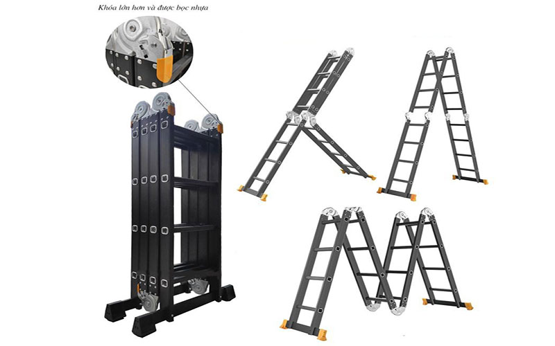 Thang nhôm gấp bốn đoạn Sumika SKM203 New