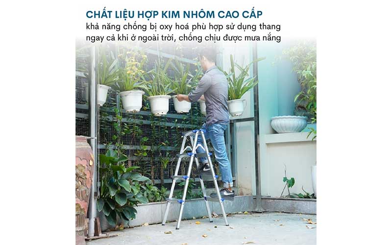 Thang nhôm gấp chữ A Advindeq ADL804 - Hàng chính hãng