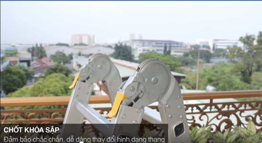 Thang nhôm gấp chữ A Jumbo A403 - Hàng chính hãng