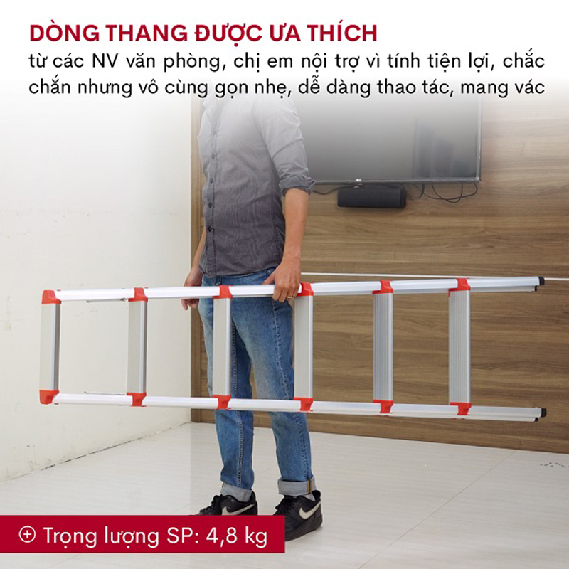 Thang nhôm gấp chữ A Fujihome DL206 - Hàng chính hãng