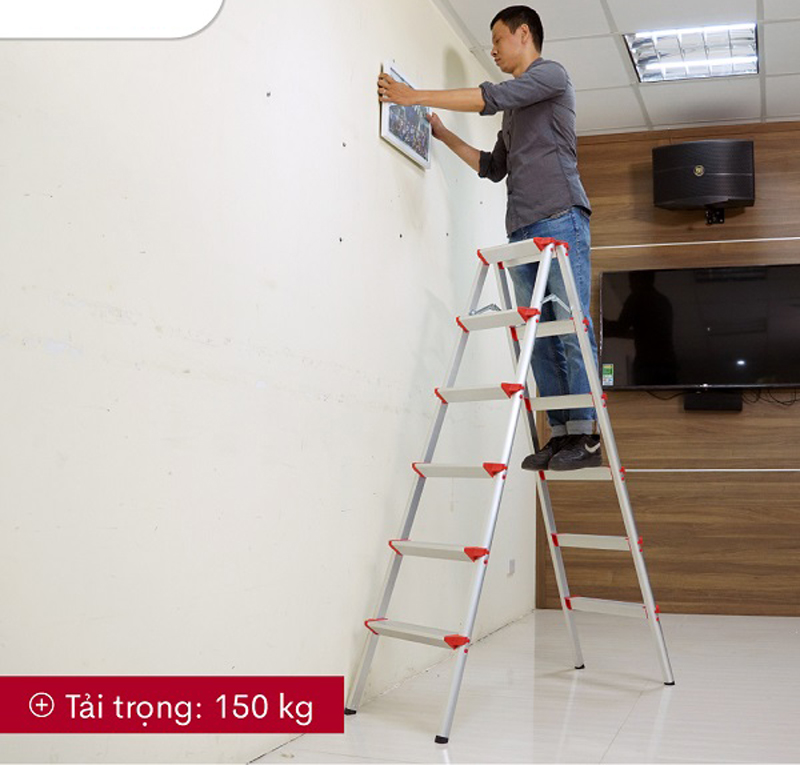 Thang nhôm gấp chữ A Fujihome DL206 - Hàng chính hãng