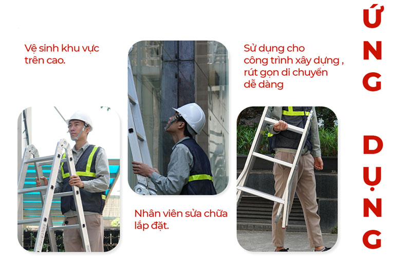 Thang nhôm gấp đa năng 4 đoạn Fujihome ML103S - Hàng chính hãng