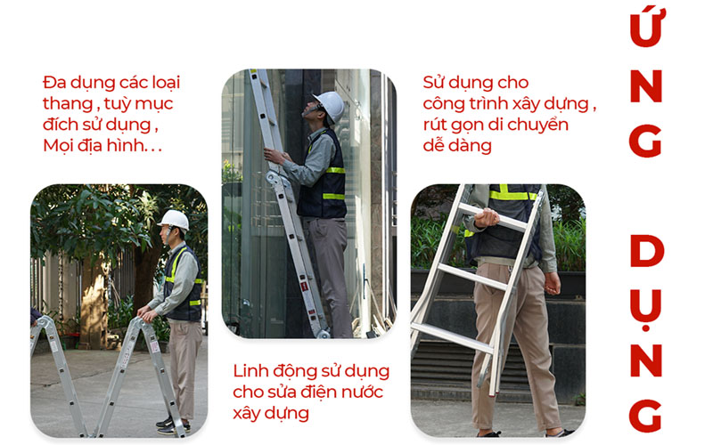 Thang nhôm gấp đa năng 4 đoạn Fujihome ML104S - Hàng chính hãng