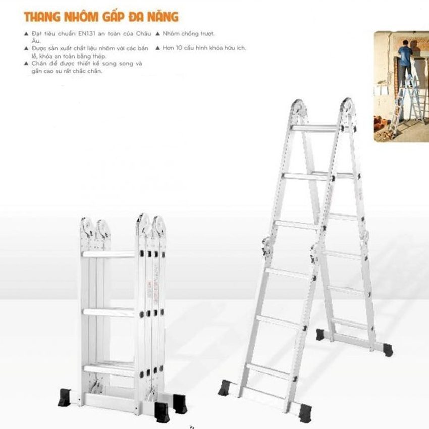 Chức năng của thang nhôm gấp đa năng Sumika SKM 102