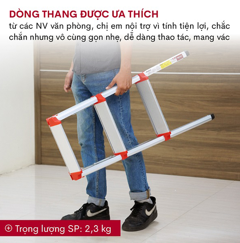 Kích thước nhỏ gọn, trọng lượng nhẹ, có thiết kế gấp gọn để mang theo