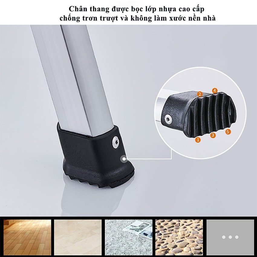 Thang nhôm ghế 5 bậc Kachi MK-150 - Hàng chính hãng