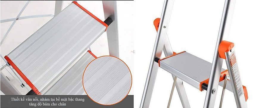 Thang nhôm ghế 6 bậc Kachi MK-151 - Hàng chính hãng