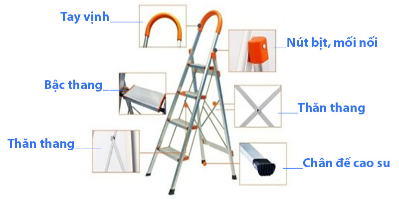 Thang nhôm ghế rút đơn Nakata TY-104B - Hàng chính hãng