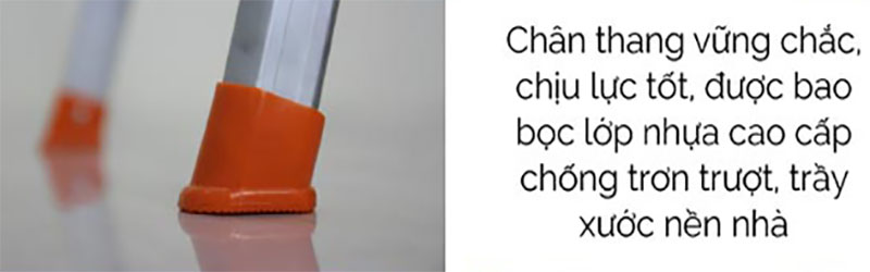 Thiết kế chân đế của Thang nhôm rút đôi Nakata TY-5A