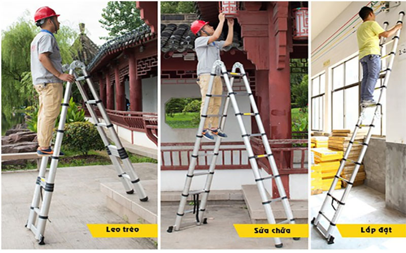 Ứng dụng của Thang nhôm rút đôi Nakata TY-640