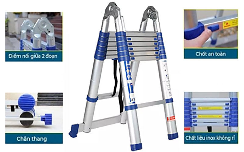 Thang nhôm rút đôi Nakata TYB-636 - Hàng chính hãng