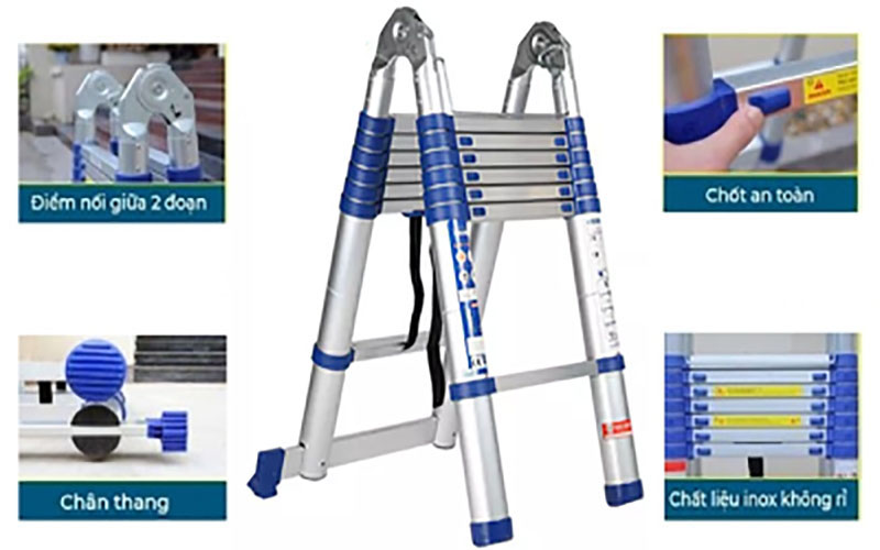Thang nhôm rút đôi Nakata TYB-639 - Hàng chính hãng