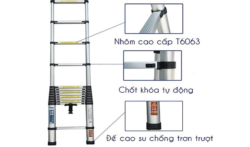 Thang nhôm rút đơn Hakawa HK-150 - Hàng chính hãng