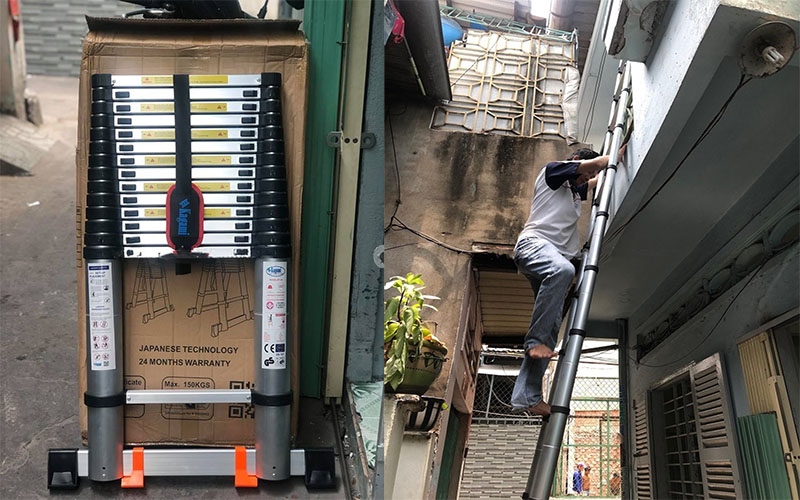 Thang nhôm rút đơn Kagami KT-38 - Hàng chính hãng