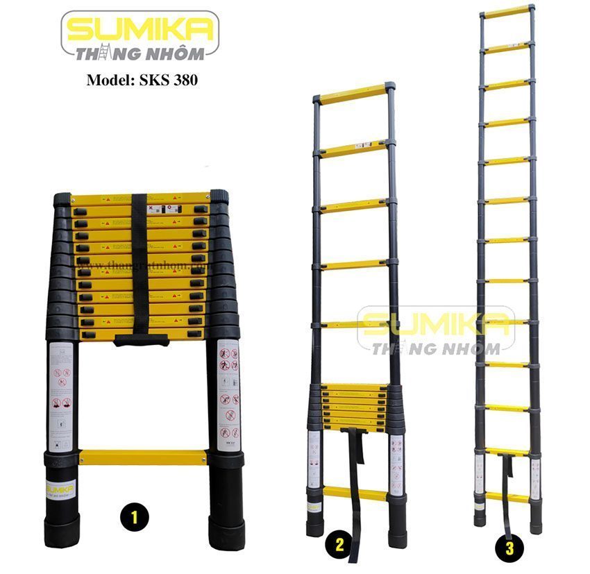 Thang nhôm rút đơn Sumika SKS 380 - Hàng chính hãng