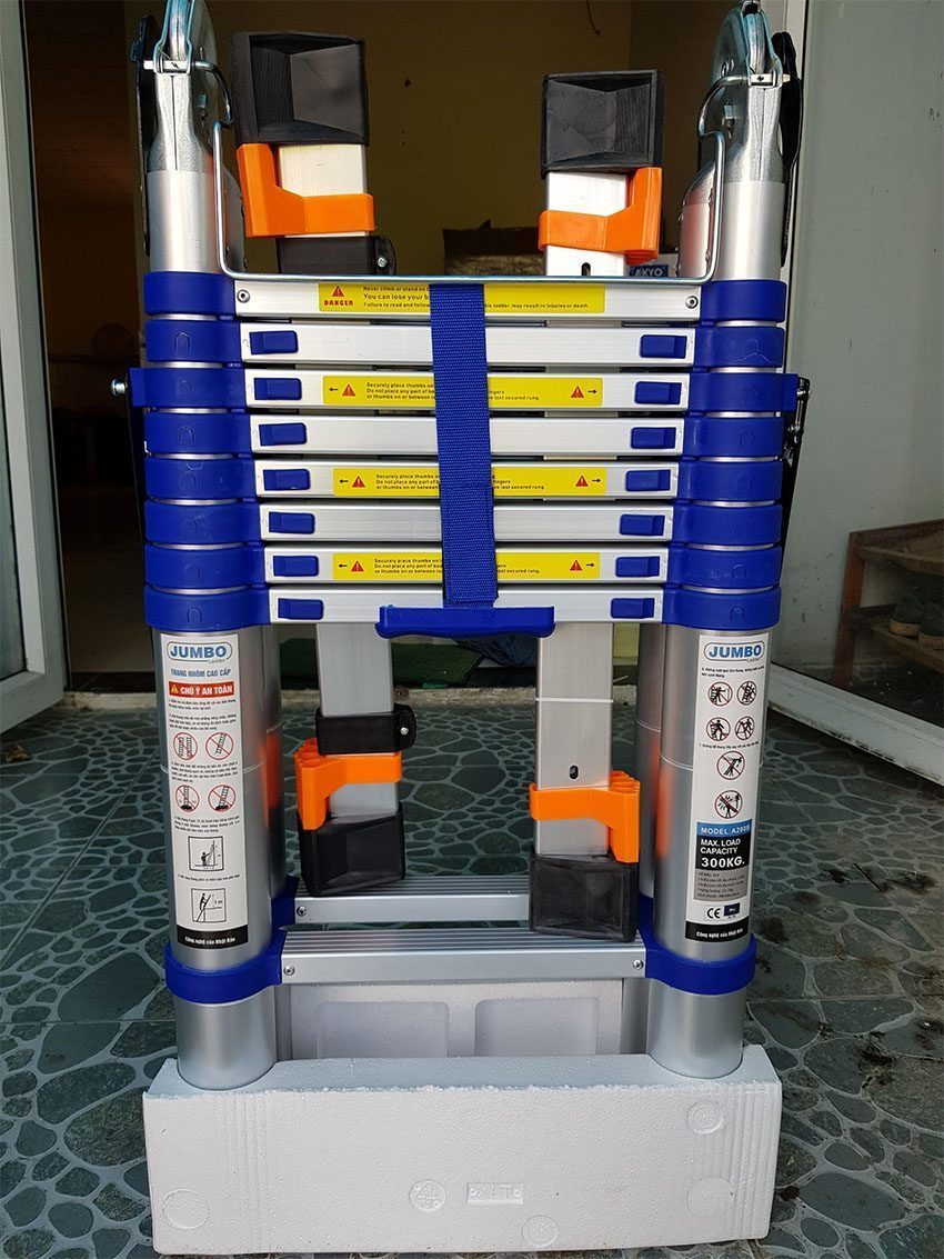 Thang nhôm rút gọn chữ A Jumbo A250B - Hàng chính hãng