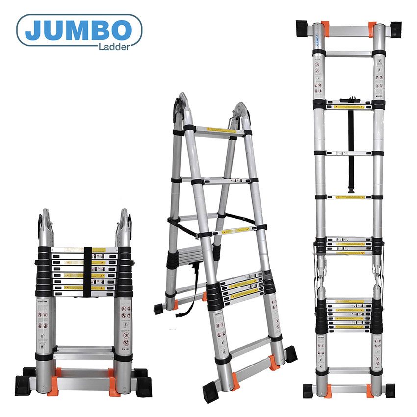 Thang nhôm rút gọn chữ A cao cấp Jumbo A280 - Hàng chính hãng