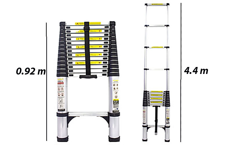 Kích thước của Thang nhôm rút gọn chữ I Sumika SK440
