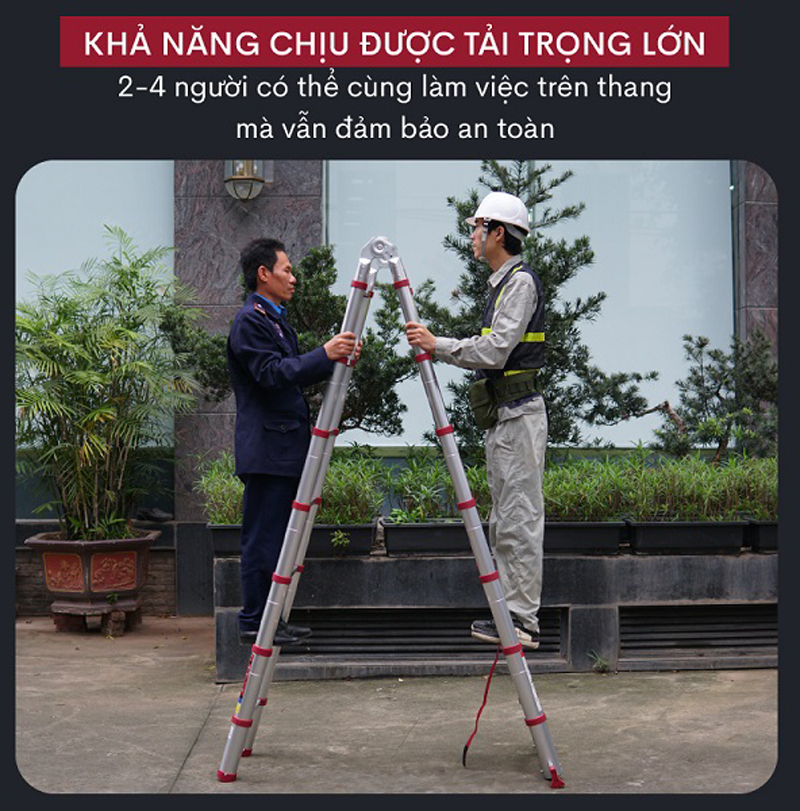 Thang nhôm rút gọn chữ A FujiHome TLA08R - Hàng chính hãng