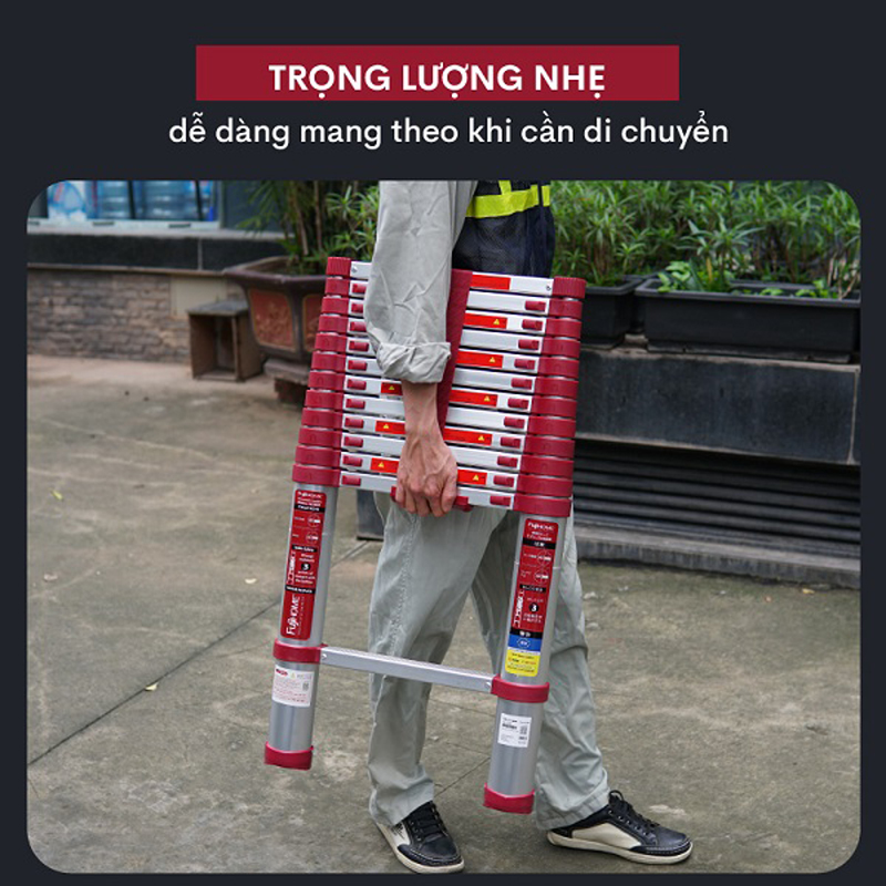 Thang nhôm rút gọn đơn FujiHome TLI500R - Hàng chính hãng