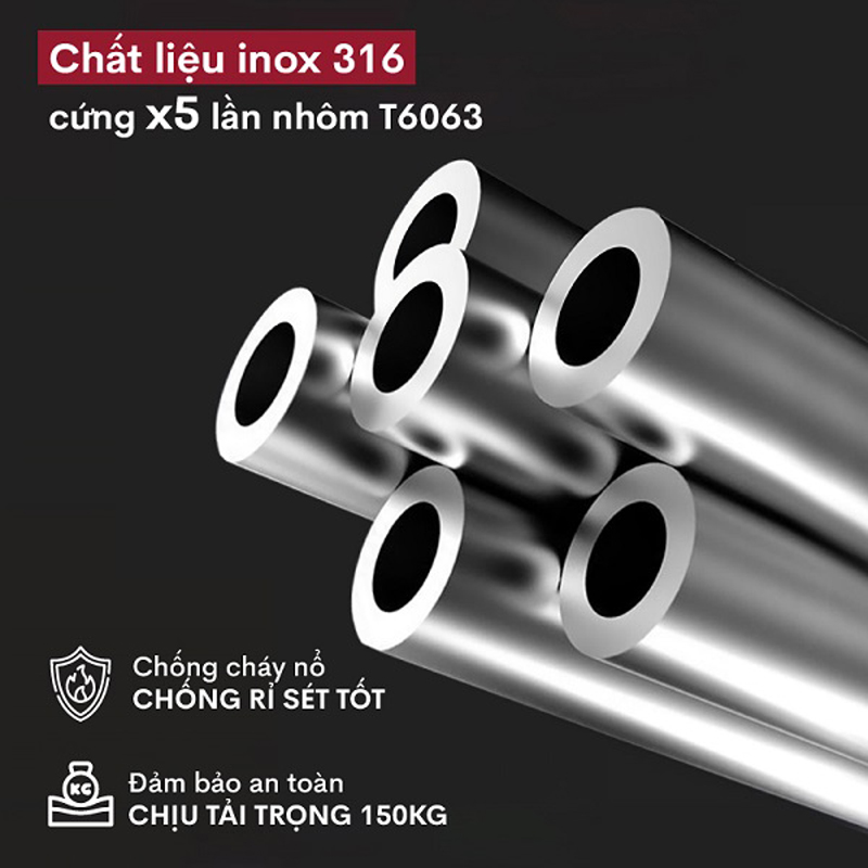 Thang inox rút gọn đơn FujiHome TLI380IR - Hàng chính hãng