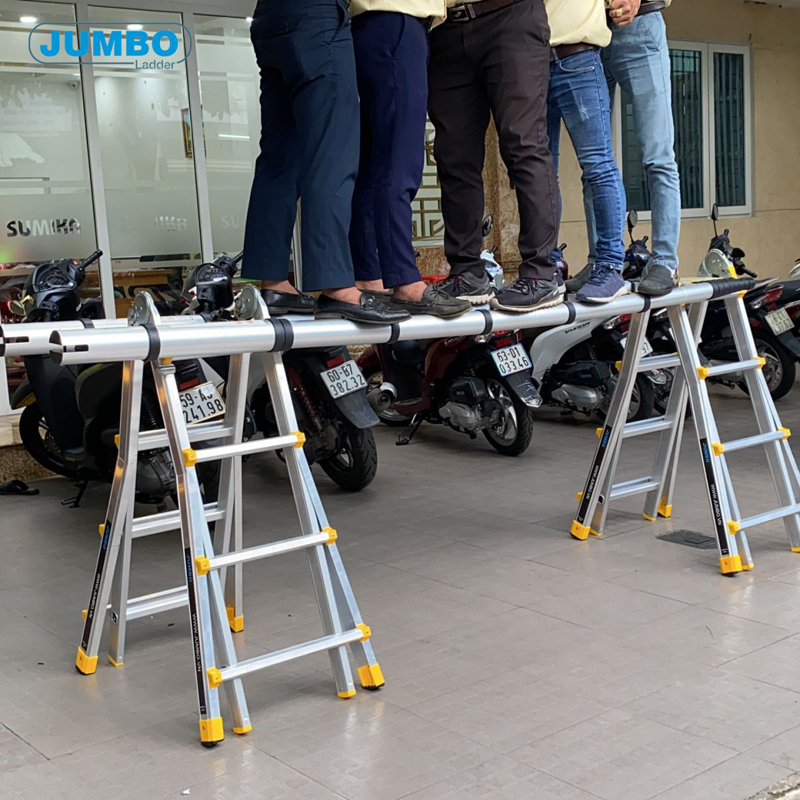 Thang nhôm rút gọn Jumbo C520 Blue - Hàng chính hãng