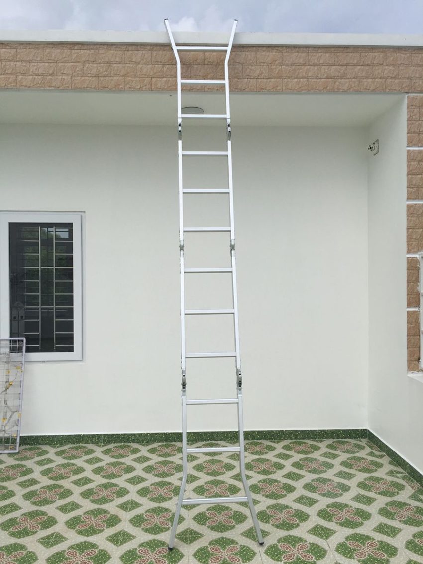 Thang nhôm xếp bốn đoạn Sumika SK-603 với cách xếp chữ I