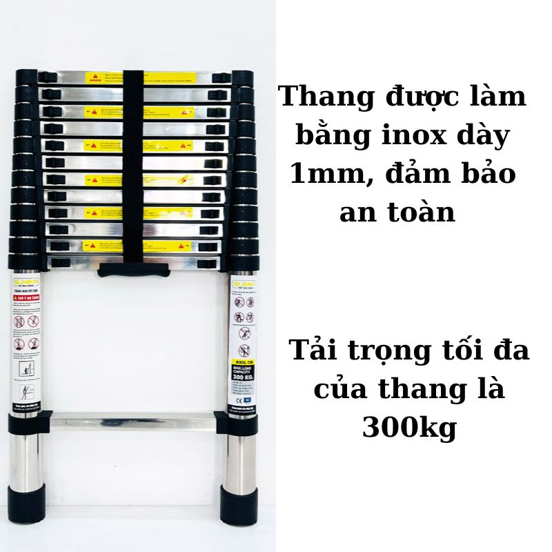Thang inox rút gọn Sumika T380 - Hàng chính hãng