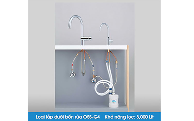 Thiết bị lọc nước lắp dưới bồn Kitz OSS-G4 - Hàng chính hãng