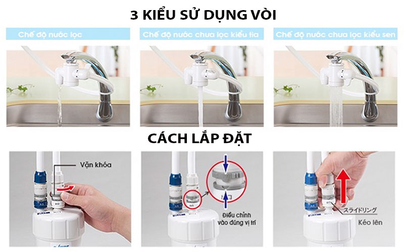 Thiết bị lọc nước tại vòi Kitz OSS-T7 - Hàng chính hãng