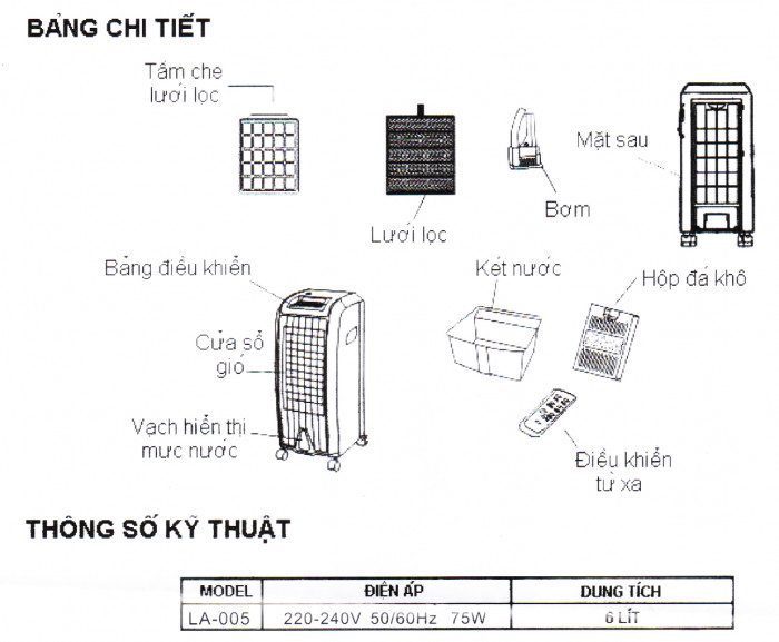 Hướng dẫn sử dụng Legend LA-005