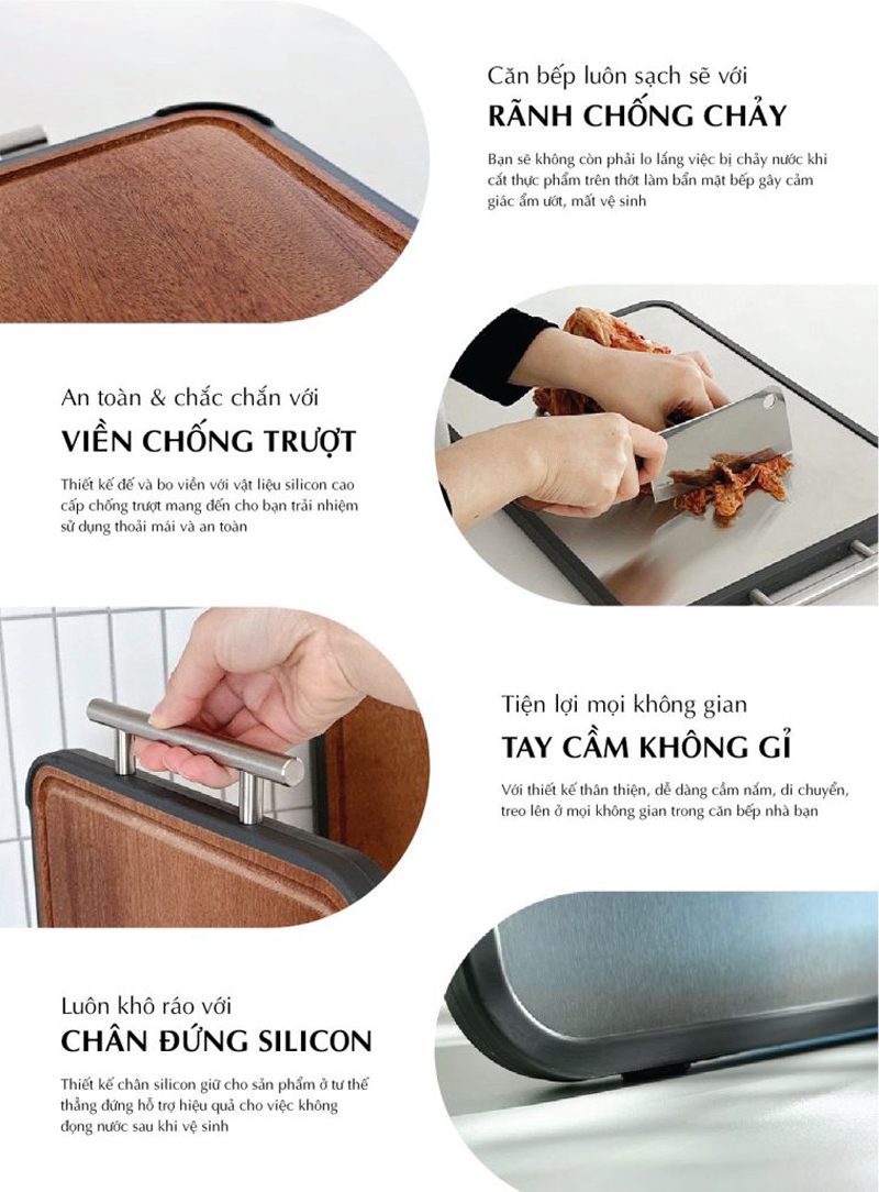 Thớt gỗ hai mặt Gume TGI-01 - Hàng chính hãng