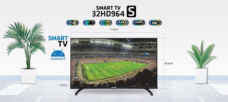 Kích thước của Android tivi Darling 32 inch 32HD964S
