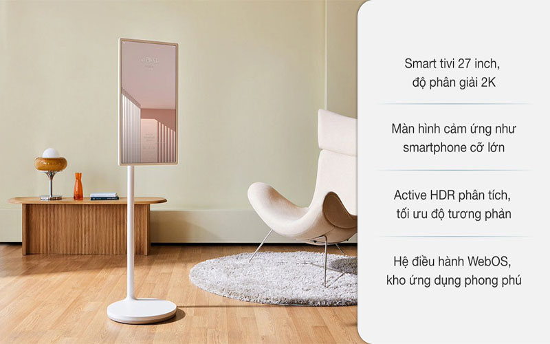 Tivi cảm ứng LG StanbyME 2K 27ART10AKPL - Hàng chính hãng