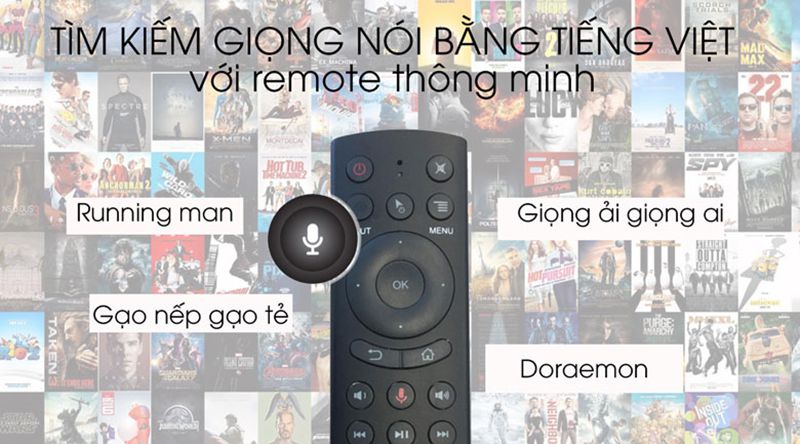 Tivi LED Sanco voice 43 inch H43V300 điều khiển, tìm kiếm nhanh bằng giọng nói