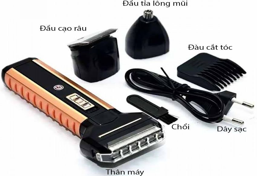 Tông đơ cắt tóc, cạo râu, tỉa lông mũi Nikai NK-1087 - Hàng chính hãng